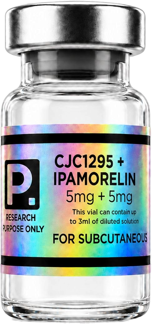 Vial CJC-1295 + Ipamorelin Peptovia Labs — pureté ≥99% HPLC, research use only